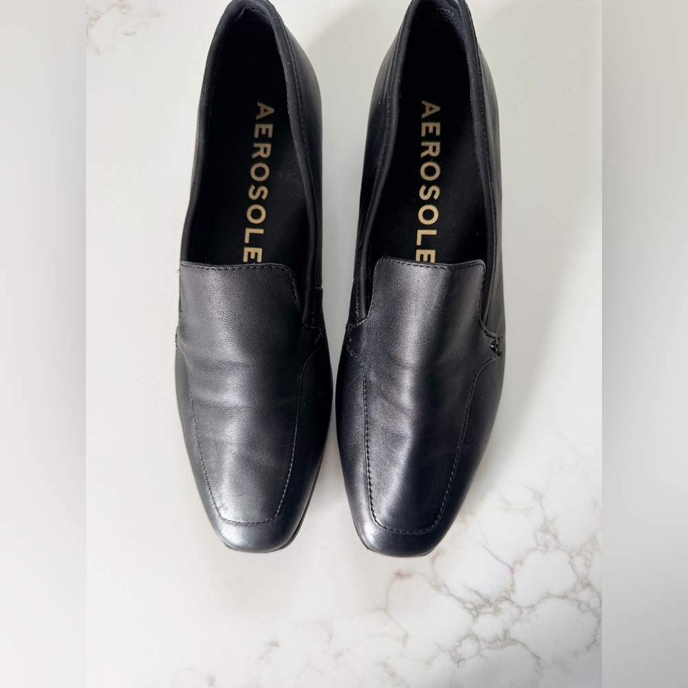 AEROSOLES BLACK SLIP-On Loafer Everest Women’s Shoes-Size 8.